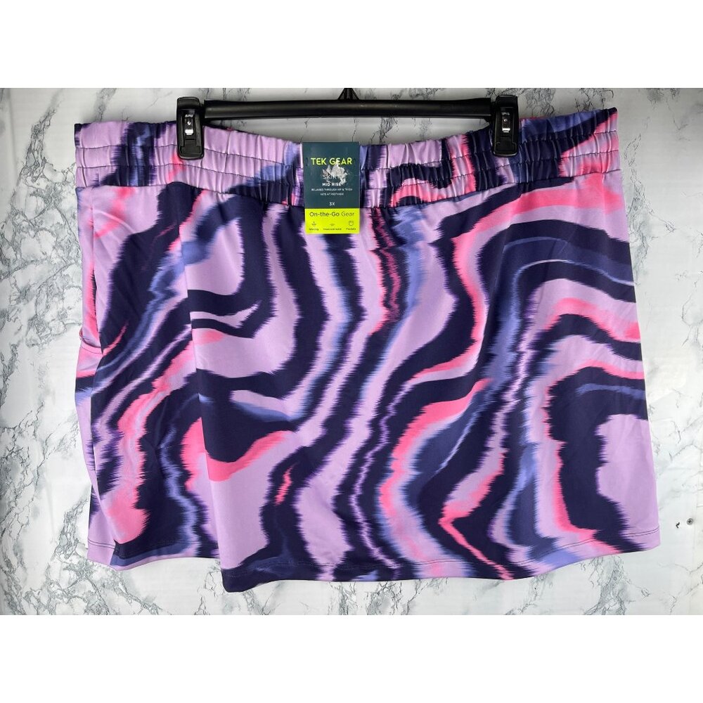 Tek Gear Womens Size 3X Mid Rise Skirt Pockets & Drawcord Waist Purple - Picture 2 of 10